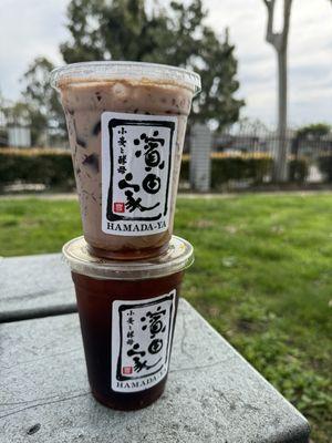 Coffee mocha jelly and tiramisu iced coffee