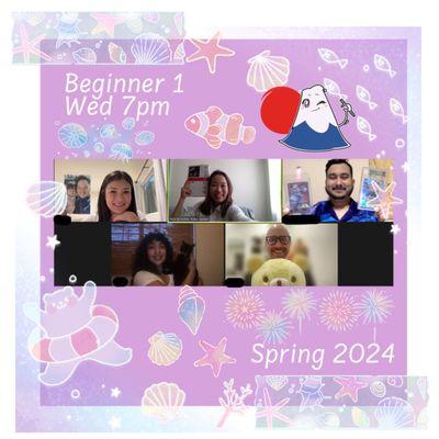 Spring 2024! Online Beginner 1 Course with Yoko-sensei on Wed 7pm JPG