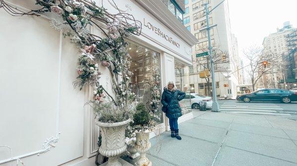 My adorable mother in law in front of the adorable LSF UES location