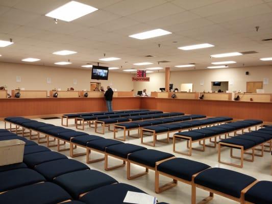 An incredibly empty waiting area.