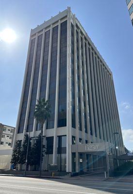 Entrance to our building is on Ventura Blvd on the South side of the Boulevard. Attached parking garage with valet parking.