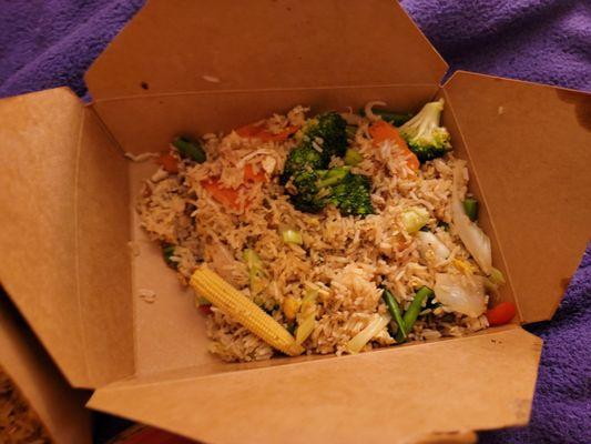 Thai Fried Rice with Vegetables to go (untouched...just opened the box)