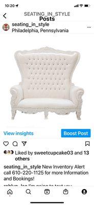 White on White Double Throne