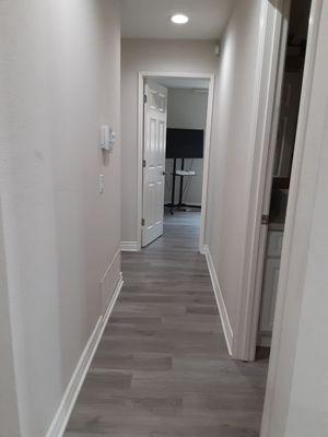 Baseboards all detailed with wall cleaning