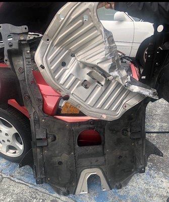 This is a photo of the damaged undercarriage plate