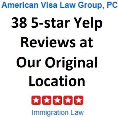 Our original location in Northern California has 38+ 5-star reviews. Visit usavisalaw.com to link to the reviews