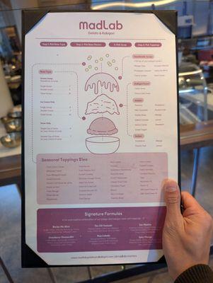 Menu you can read!