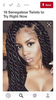 Senegalese Twist or  Rope Twist are a good protective style option because they will protect your natural hair, also make you stunning!!