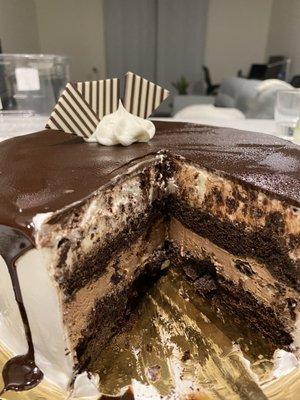 "Tall, Dark, and Delicious" ice cream cake