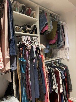 Walk-in master closet.