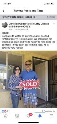 Helped Victor purchase 2 sets of apartments!