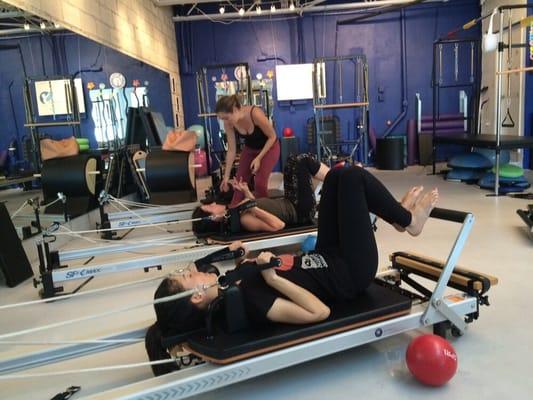 Pilates reformer class