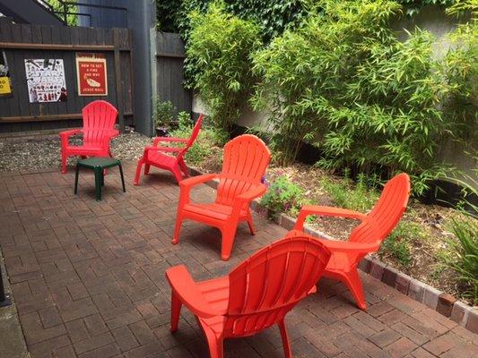 Back patio - grab a seat and read or peruse