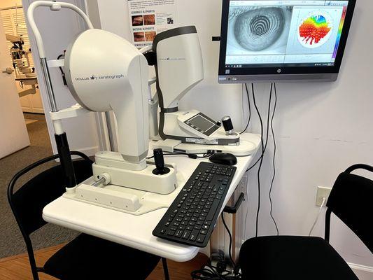 State of the art technology to accurately and precisely measure the eye for contact lenses, myopia control, and more!