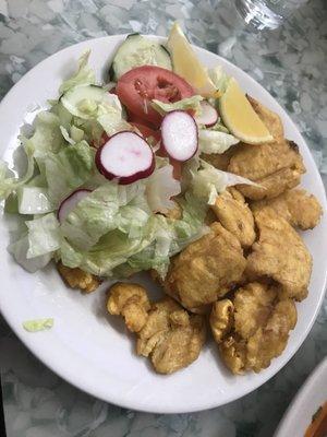 Tostones con ensalada