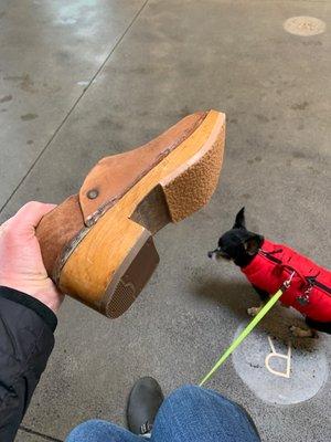 Mom's 1973 clogs.