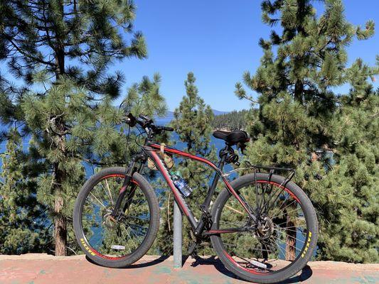 My favorite bike from Vans. It's so comfortable and goes anywhere. Taking a short break above Lake Tahoe.