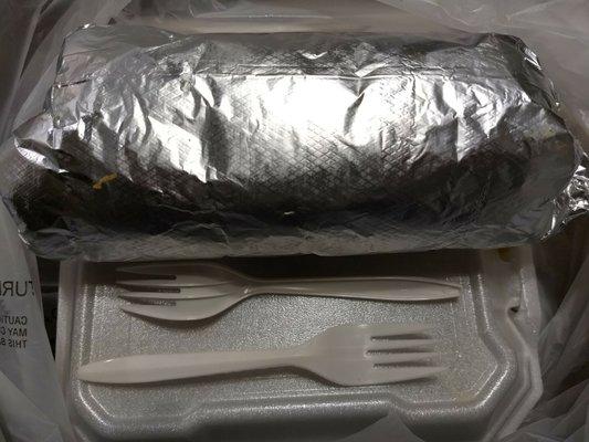 Regular size supreme burrito