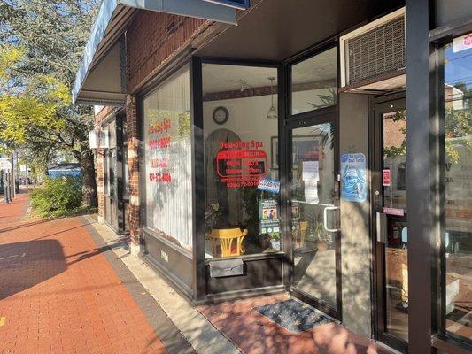 Outside the front of the Jen-Jing Spa at 1914 Springfield Avenue in Maplewood, NJ.