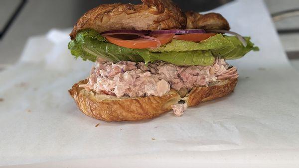 Tuna sandwich on a Croissant