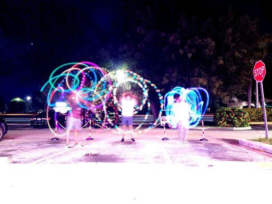 Me and some friends learning to spin poi!