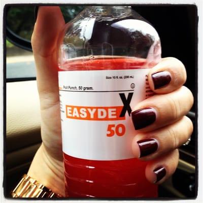 The beloved fruit punch glucose test drink! 28 weeks test.