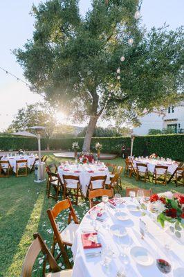 Reception set up. Photo courtesy Wedding Nature Photography