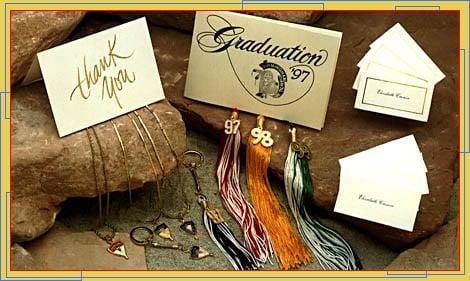 graduation announcements, diploma covers, tassels, graduation charms, keychains