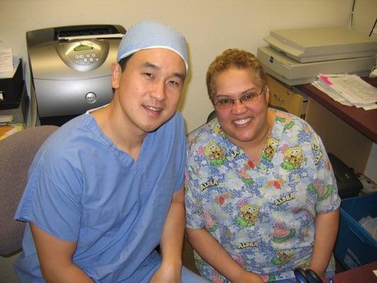 Dr. Chung and Maria Torrez