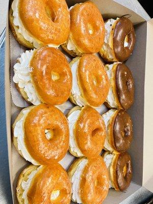 Filled glazed donuts