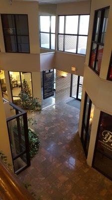 2nd floor view of the front entryway.