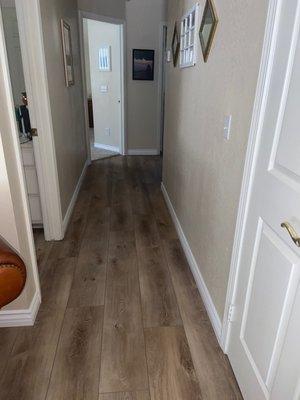 New vinyl plank flooring, beautiful!