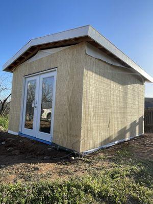 He suggested we add on a matching shed. And built it within a few days