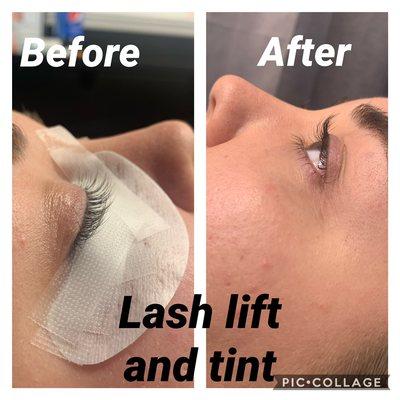 Lash lift and tint