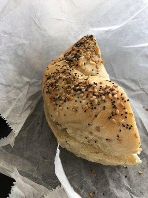 Everything bagel with cream cheese