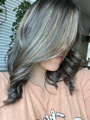 Balayage & layered cut