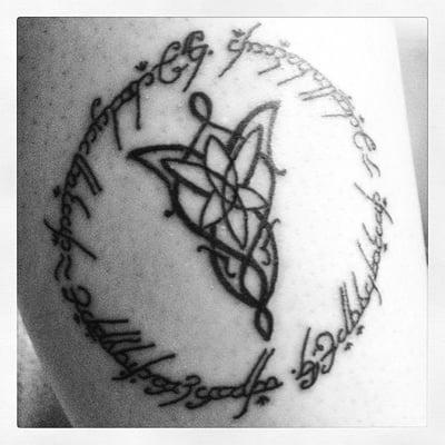 My Lord of the Rings tattoo by John. I love it!!!!