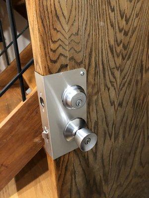 New Schlage deadbolt and Knob Lock Installation/Reinforcer