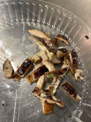 The chewy turkey pieces