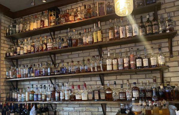 Well stocked bourbon selection. There's more than what's featured.