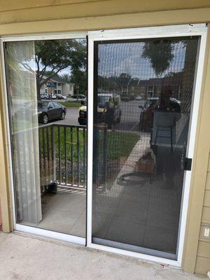 Before we showed up, this window was completely boarded up. We removed the board and fixed it up perfectly. Doors love us!