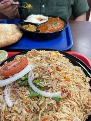 Chicken biryani, Lamb Tikka Masala and veggie samosas were excellent.  Food portions are very generous and came out piping hot!