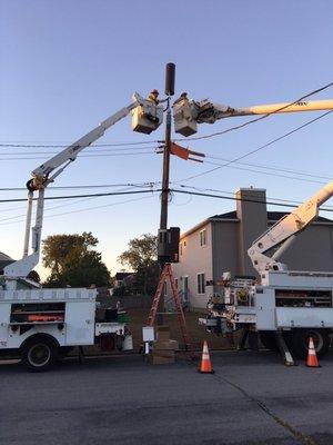 Cell node installed across from my home is too large for a residential neighborhood. Requesting it be removed to a different area.