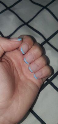 Colored French manicure