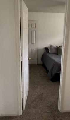 Hallway looking in to bedroom