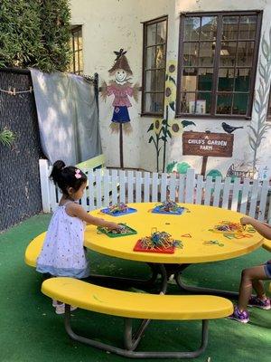 Outdoor activity area for littles