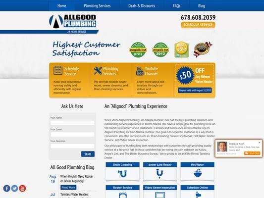 Our Work: AllGoodPlumbing.com