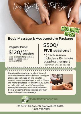 Rejuvenate Your Mind and Body with Our Exclusive Massage & Acupuncture Package!