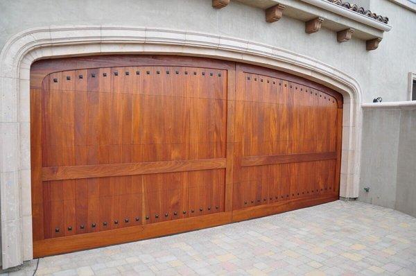 Wooden garage door installation