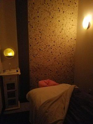 Massage room. Very relaxing environment with calming music.